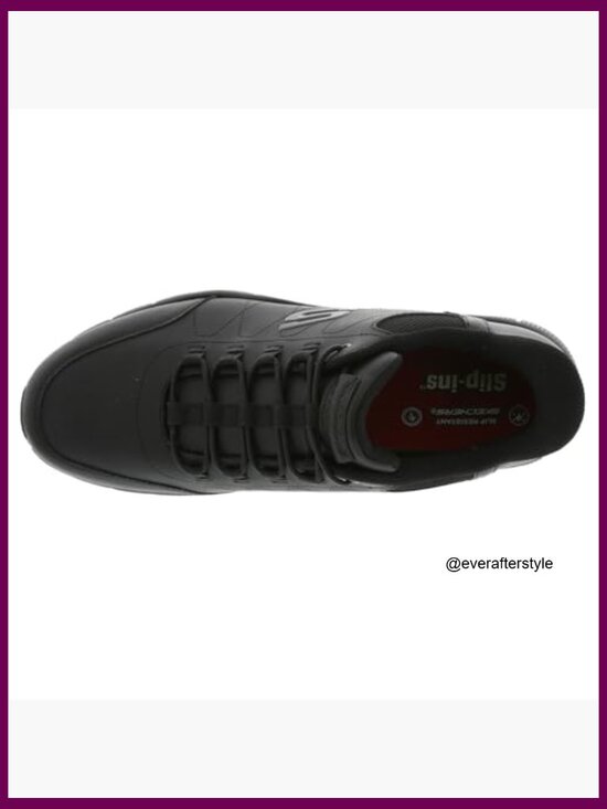 Leather and Synthetic Slip-Resistant Work Shoes with Memory Foam main image 5